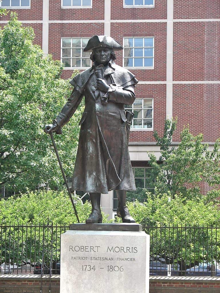 Statue of founder Robert Morris