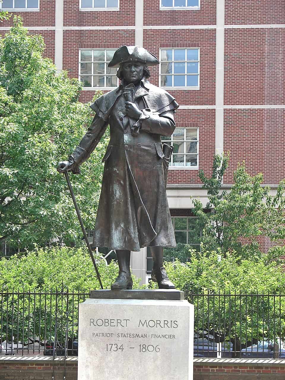 Statue of founder Robert Morris